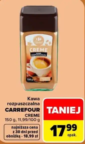 Kawa rozpuszczalna Carrefour Creme