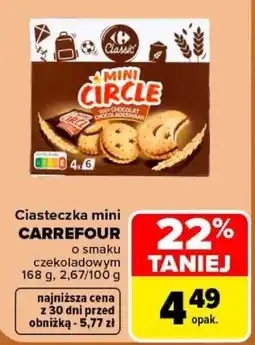 Carrefour Ciasteczka mini CARREFOUR o smaku czekoladowym oferta