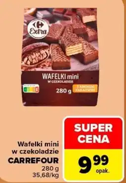 Carrefour Wafelki mini w czekoladzie Carrefour oferta
