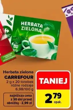 Carrefour Herbata zielona Carrefour oferta
