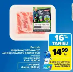 Carrefour Boczek wieprzowy blatowany oferta