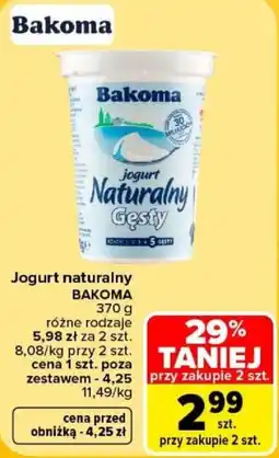 Carrefour Jogurt naturalny Bakoma oferta