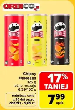 Carrefour Chipsy PRINGLES oferta