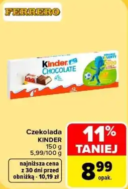Carrefour Czekolada KINDER oferta