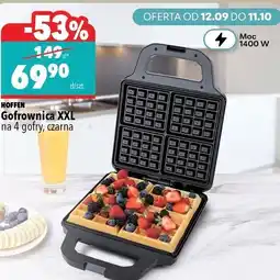 Biedronka Hoffen Gofrownica XXL na 4 gofry, czarna oferta