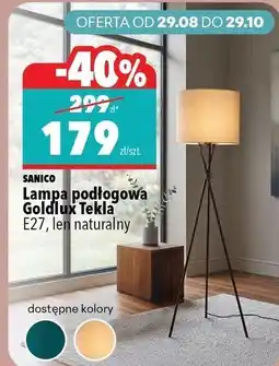 Biedronka Lampa podłogowa Sanico Goldlux Tekla E27 oferta