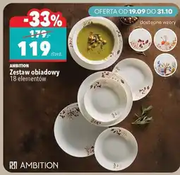 Biedronka Ambition Zestaw obiadowy 18 elementów oferta