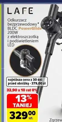 Carrefour Odkurzacz bezprzewodowy Bldc PowerGlide z elektroszczotką i podświetleniem LED Lafe oferta