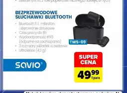 Carrefour Bezprzewodowe słuchawki Bluetooth TWS-09 Savio oferta