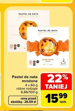 Carrefour Pastel de nata Salted Caramel mrożone Nata Pura 4-pak oferta