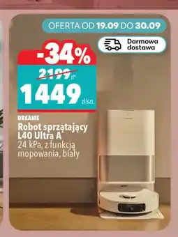 Biedronka Robot sprzątający L40 Ultra Ae z funkcją mopowania biały Dreame oferta
