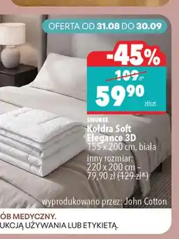 Biedronka Kołdra Soft Elegance 3D 155x200 cm biała Smukee oferta