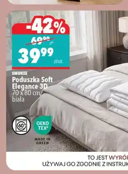 Biedronka Poduszka Soft Elegance 3D 70x80 cm biała Smukee oferta