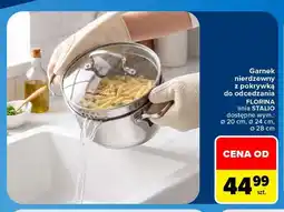 Carrefour Garnek nierdzewny z pokrywką do odcedzania Stalio Florina oferta