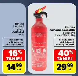 Carrefour Gaśnica samochodowa Abc proszkowa z wieszakiem oferta