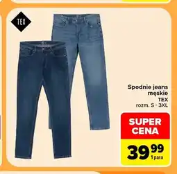 Carrefour Spodnie jeans męskie TEX oferta