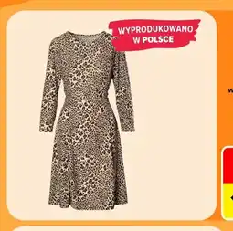 Carrefour Sukienka wzorzysta damska z długim rękawem oferta