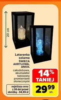Carrefour Latarenka solarna świeca akrylowa oferta