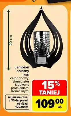 Carrefour Lampion solarny Rds oferta