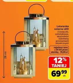 Carrefour Latarenka solarna LED 3 świeczki oferta