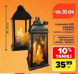 Carrefour Latarenka LED Jesienna 3 świece oferta