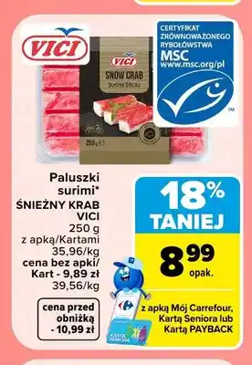 Paluszki surimi Śnieżny Krab Vici