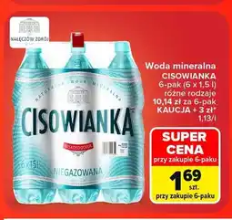 Carrefour Woda mineralna Cisowianka 6-pak oferta