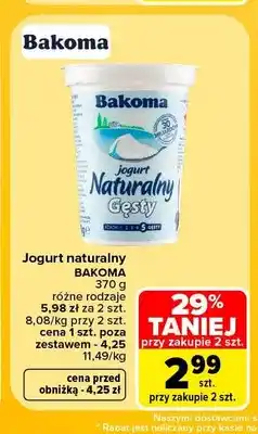 Carrefour Jogurt naturalny Bakoma oferta