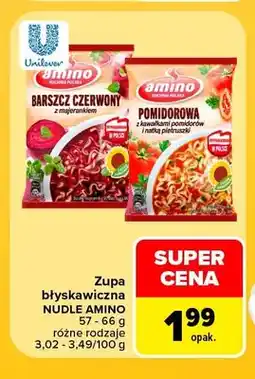 Carrefour Zupa błyskawiczna nudle barszcz czerwony Amino oferta