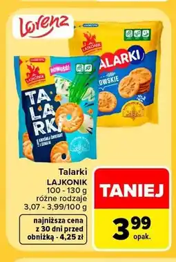Carrefour Talarki Lajkonik o smaku kwaśnej śmietany z cebulką oferta