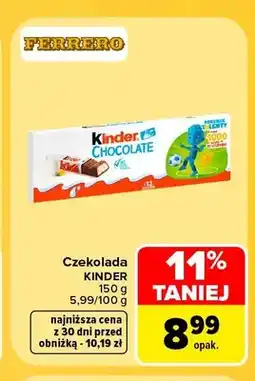 Carrefour Czekolada Kinder oferta