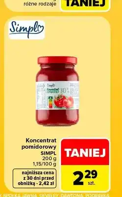 Carrefour Koncentrat pomidorowy Simpl oferta