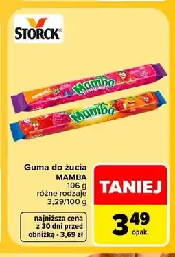 Carrefour Guma do żucia Mamba oferta