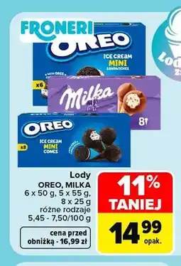 Carrefour Lody Oreo, Milka oferta