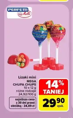 Carrefour Lizaki mini Mega Chupa Chups 10-pak oferta