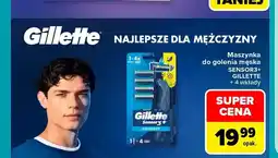 Carrefour Maszynka do golenia męska Sensor3+ Gillette + 4 wkłady oferta