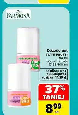 Carrefour Dezodorant Tutti Frutti Power Green Tea oferta