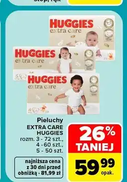 Carrefour Pieluchy Extra Care Huggies rozm. 3 oferta