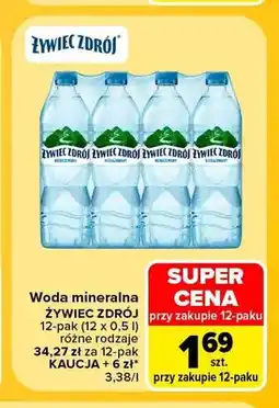 Carrefour Woda mineralna Żywiec Zdrój 12-pak oferta