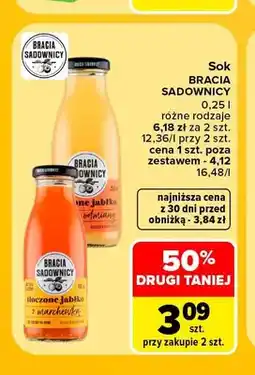 Carrefour Sok Bracia Sadownicy tłoczone jabłko oferta