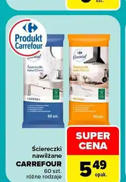 Carrefour Ściereczki nawilżane Carrefour oferta