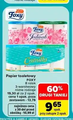 Carrefour Papier toaletowy Foxy 8-pak 3-warstwowy oferta