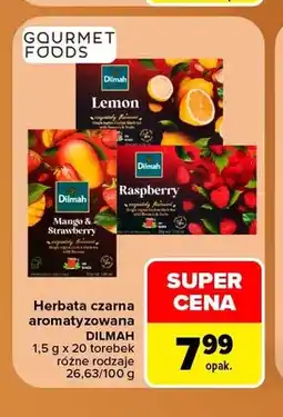 Carrefour Herbata czarna aromatyzowana Lemon Dilmah oferta