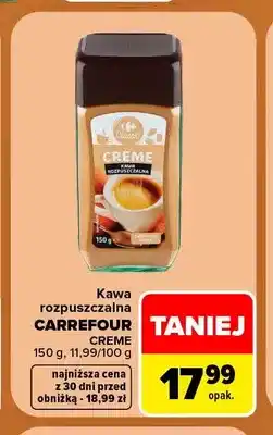 Carrefour Kawa rozpuszczalna Carrefour Creme oferta