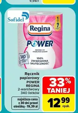 Carrefour Ręcznik papierowy Power Regina 2-warstwowy 340 listków oferta