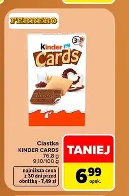 Carrefour Ciastka Kinder Cards oferta