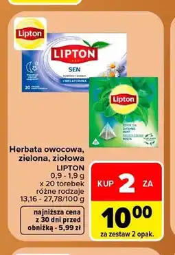 Carrefour Herbata owocowa Lipton oferta