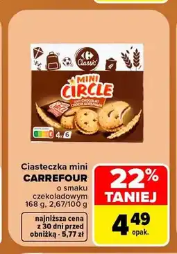 Carrefour Ciasteczka mini o smaku czekoladowym Carrefour oferta