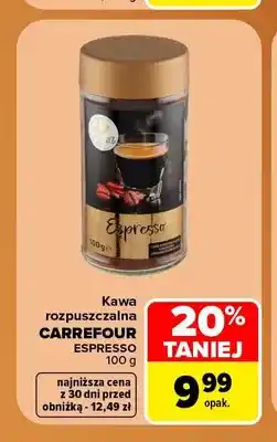 Carrefour Kawa rozpuszczalna Carrefour Espresso oferta