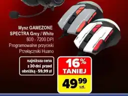 Carrefour Mysz GAMEZONE SPECTRA Grey / White oferta